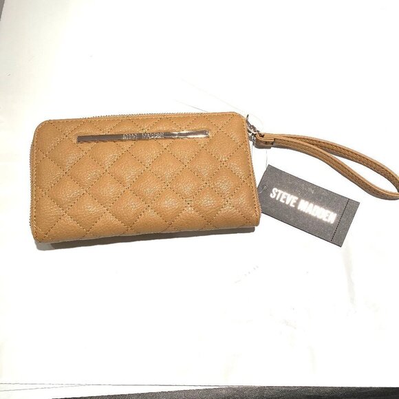New Steve Madden camel color wristlet - Picture 1 of 5